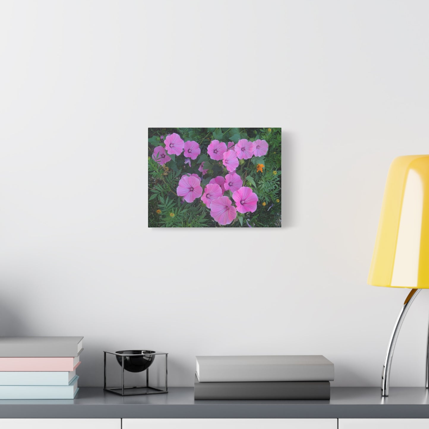 Pink Wildflower Canvas Print — Matte Stretched Floral Wall Art