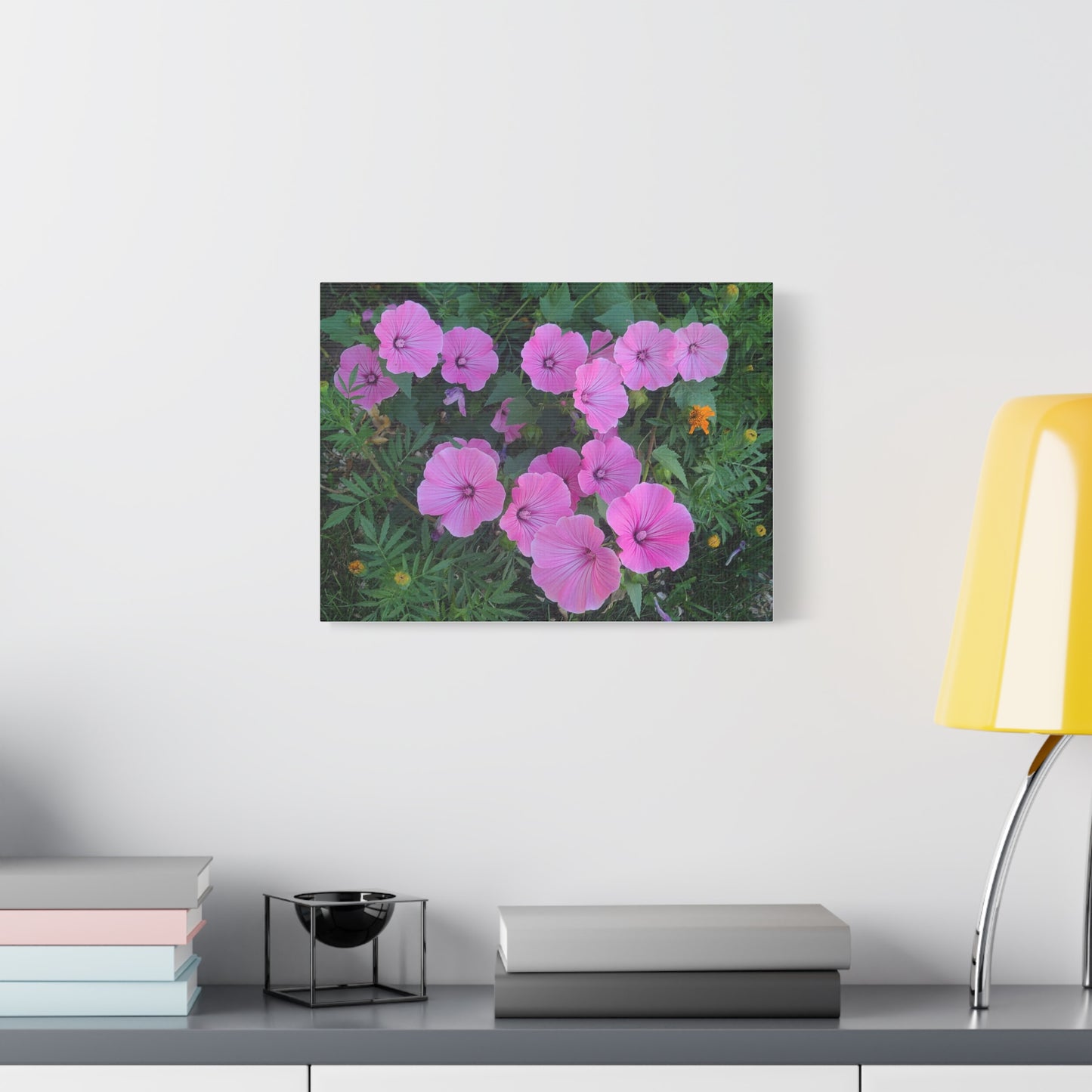 Pink Wildflower Canvas Print — Matte Stretched Floral Wall Art