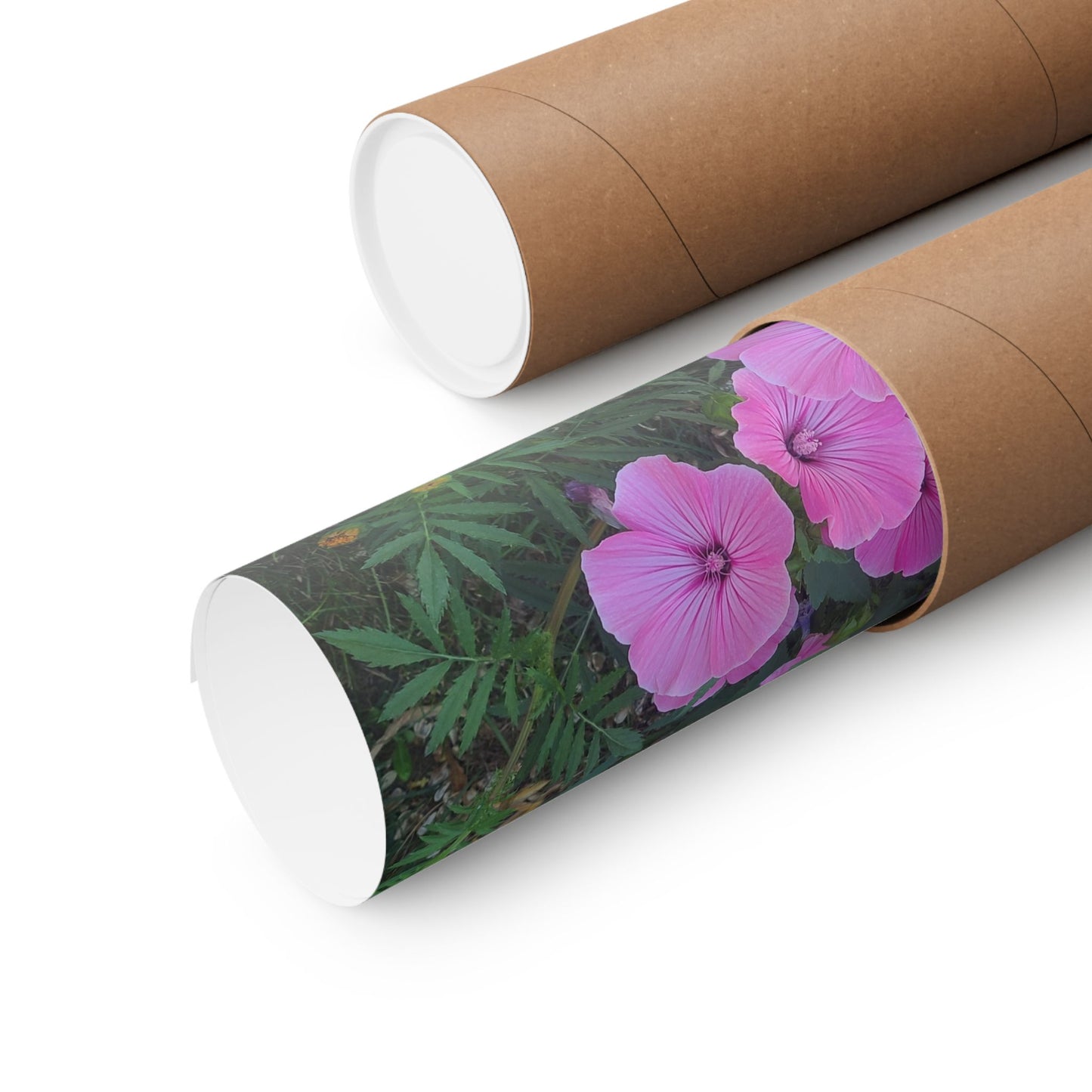 Pink Wildflower Matte Poster — Vertical Botanical Wall Art